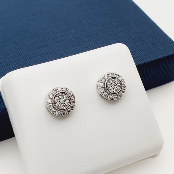 "925 Sterling Silver Plated CZ Earrings, INUS1BR177 - Picture 8 of 9